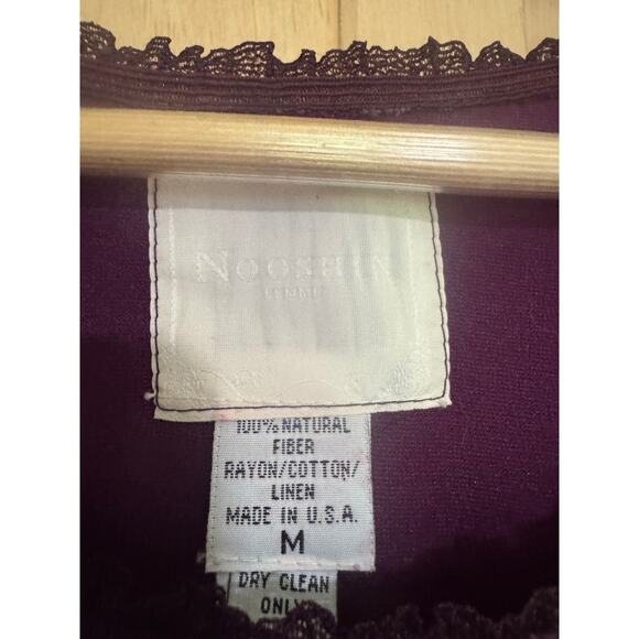 Vintage Nooshin Femme 90s Purple Long Sleeve Lace Dress | Size M - Picture 12 of 15